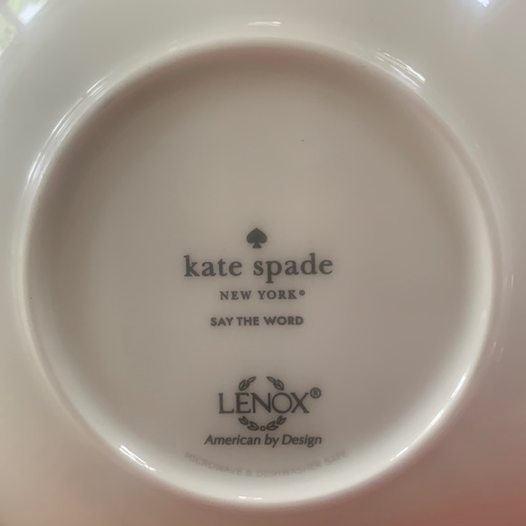 EUC Kate Spade x Lenox Plates “Say the Word” set of 4 - Picture 2 of 6